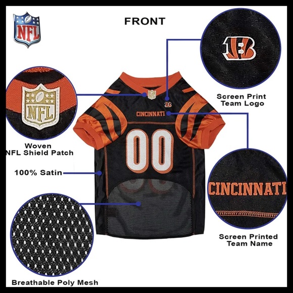 NWT Joe Burrow Cincinnati Bengals Officially Licensed Pet Jersey - Picture 3 of 15